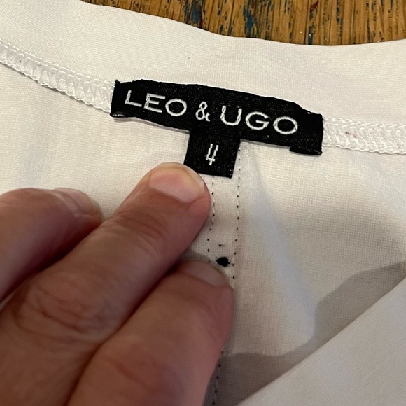 LEO & UGO White T-Shirt - Size 4 /L - Picture 2 of 8